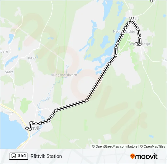354 Bus Line Map
