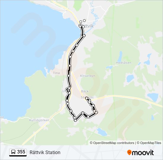 355 bus Line Map