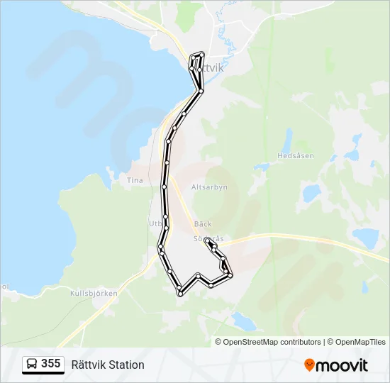 355 Bus Line Map
