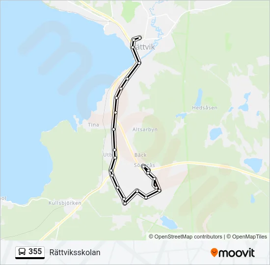 355 Bus Line Map