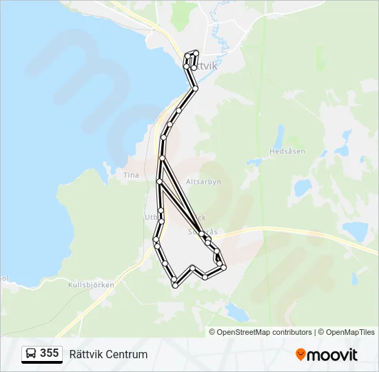 355 Bus Line Map