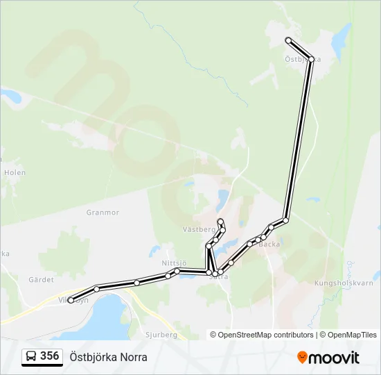 356 Bus Line Map
