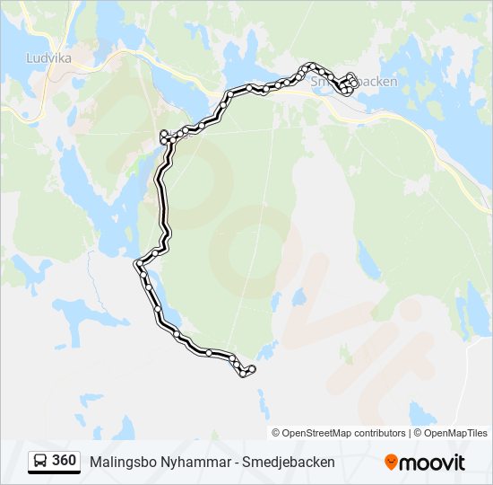 360 bus Line Map