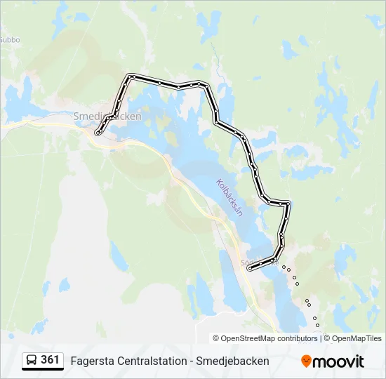 361 Bus Line Map