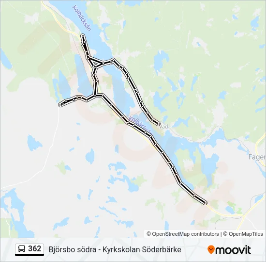 362 Bus Line Map