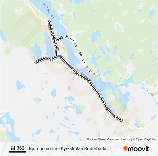 362 Bus Line Map
