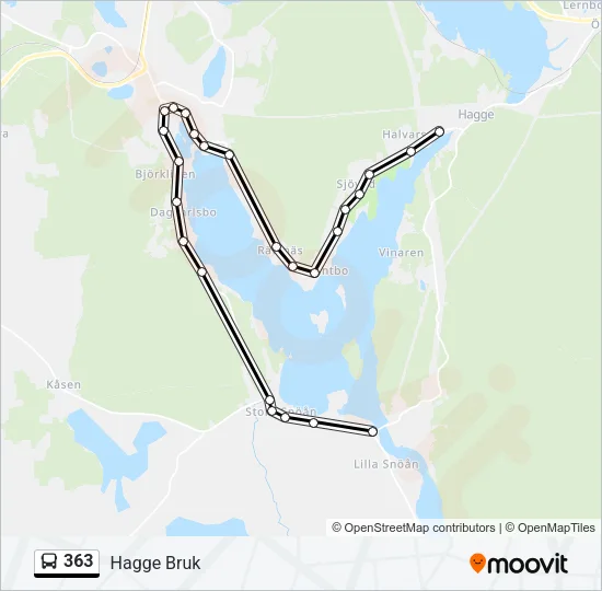 363 Bus Line Map