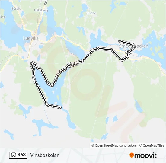 363 Bus Line Map