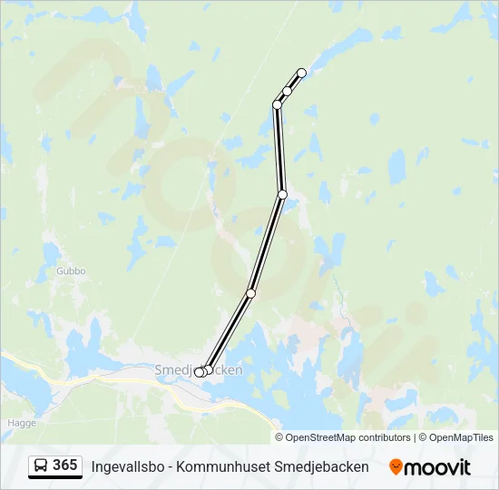 365 Bus Line Map