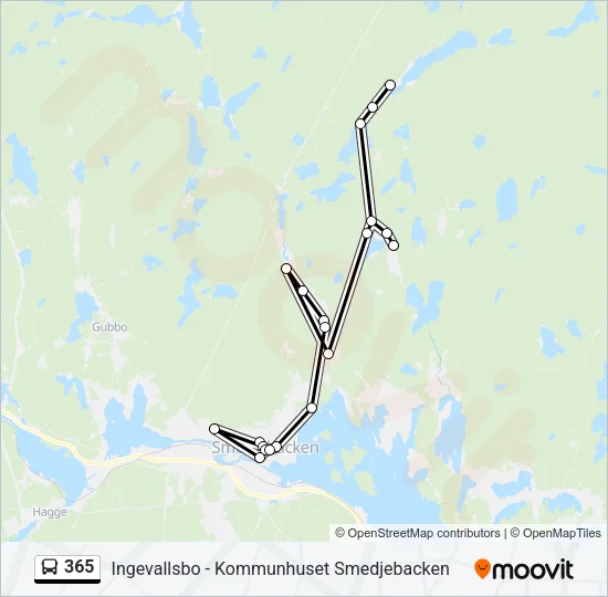 365 Bus Line Map