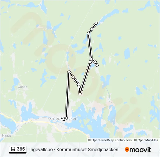 365 Bus Line Map