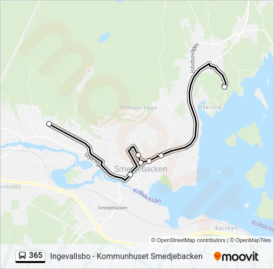 365 Bus Line Map