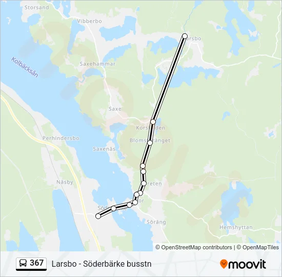 367 Bus Line Map