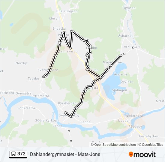 372 bus Line Map