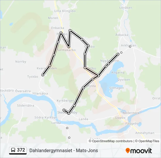 372 Bus Line Map