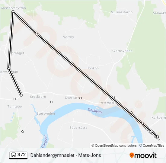 372 Bus Line Map