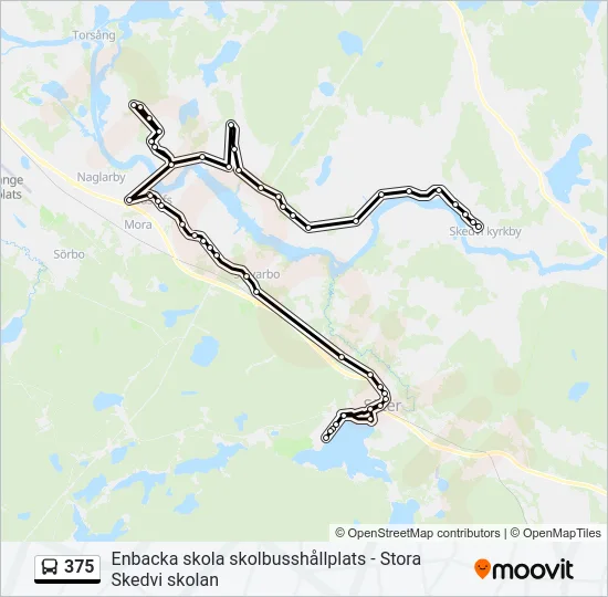 375 Bus Line Map