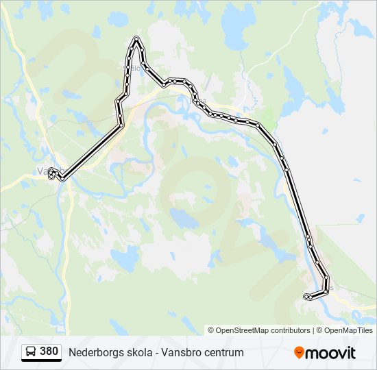 380 bus Line Map