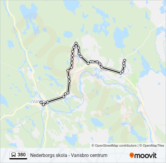 380 bus Line Map