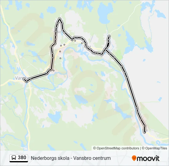 380 Bus Line Map