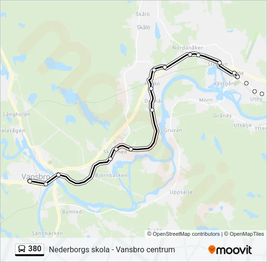 380 Bus Line Map
