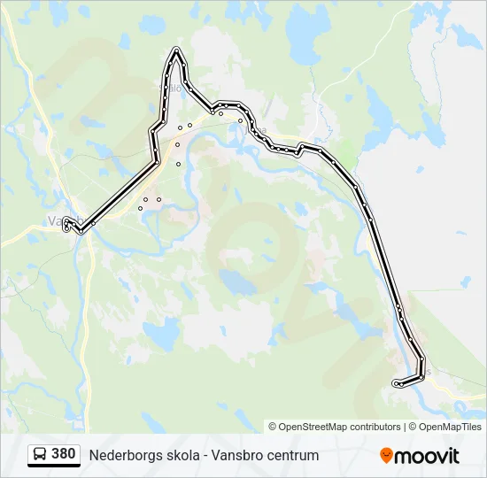 380 Bus Line Map