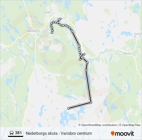 381 bus Line Map