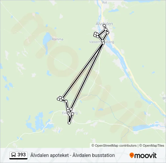 393 Bus Line Map