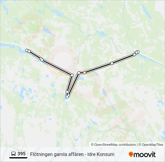 395 Bus Line Map