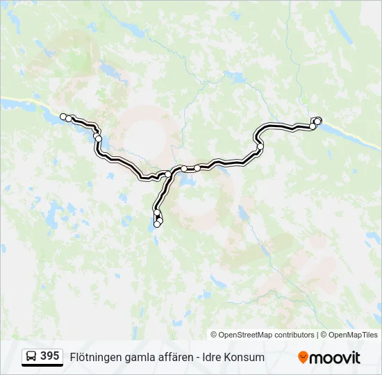 395 Bus Line Map