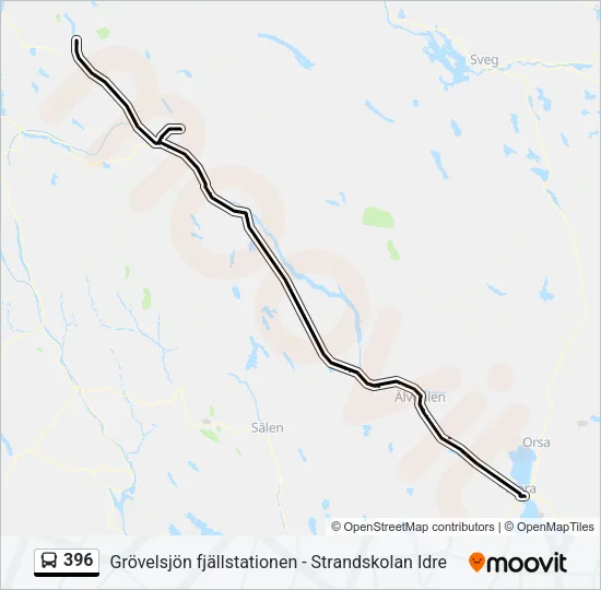 396 Bus Line Map