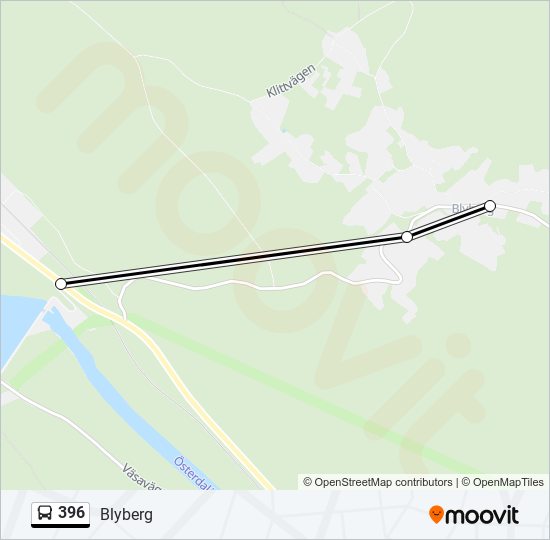 396 bus Line Map