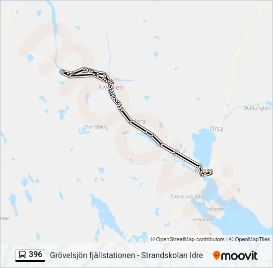 396 Bus Line Map