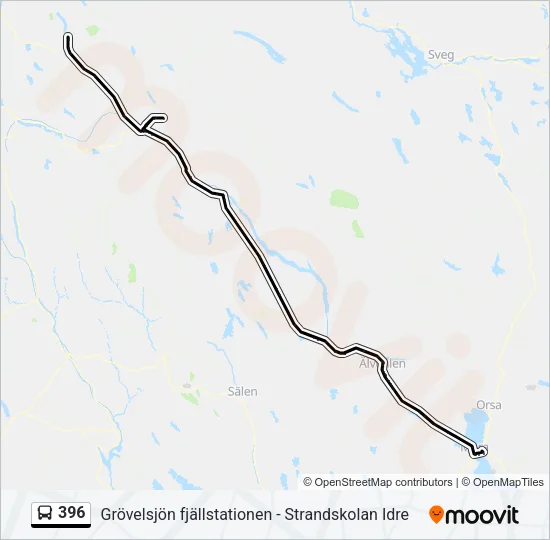 396 Bus Line Map