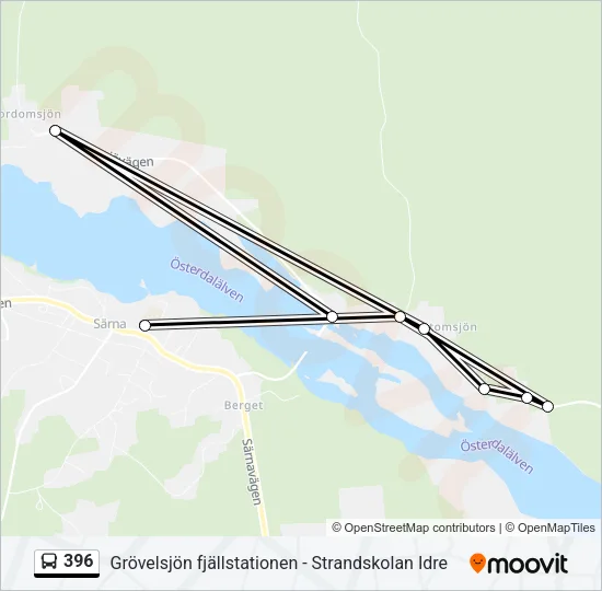 396 Bus Line Map