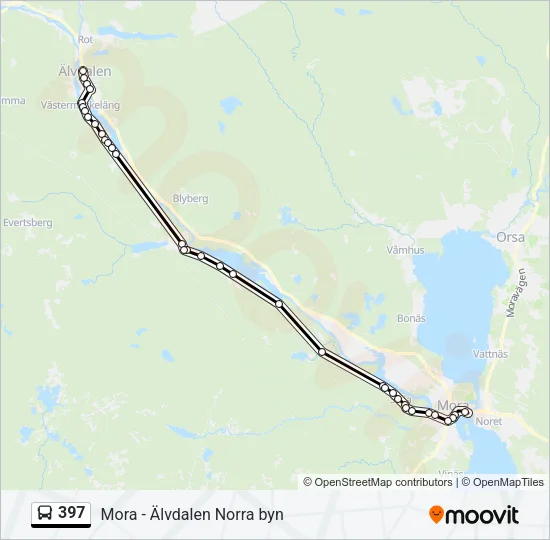 397 Bus Line Map