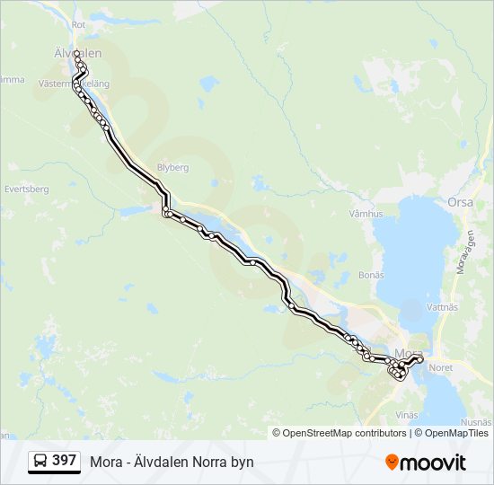 397 bus Line Map