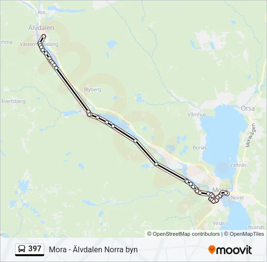 397 Bus Line Map