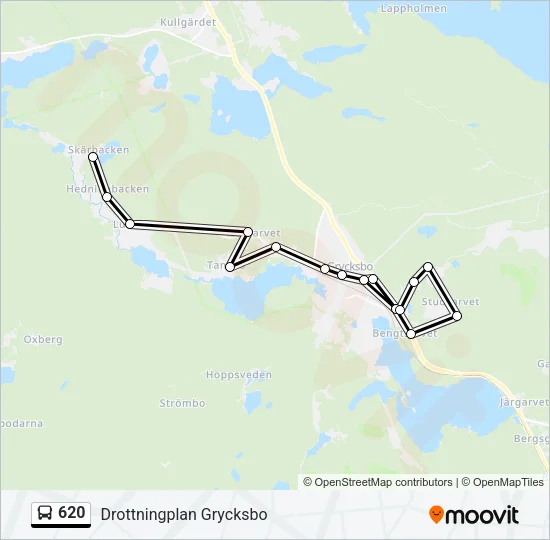 620 Bus Line Map