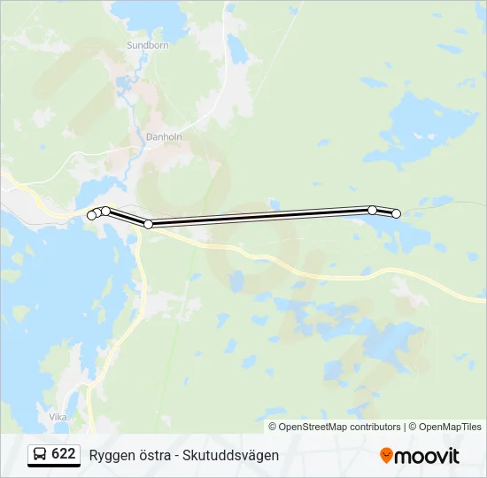 622 Bus Line Map