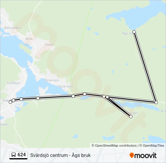 624 Bus Line Map