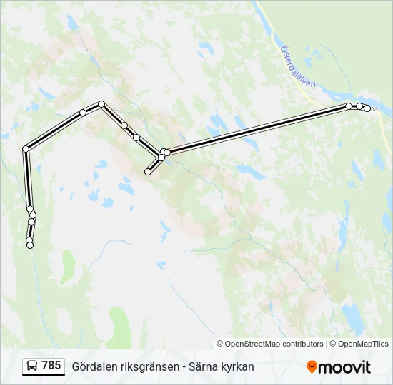 785 Bus Line Map