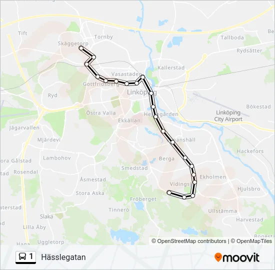 1 Bus Line Map