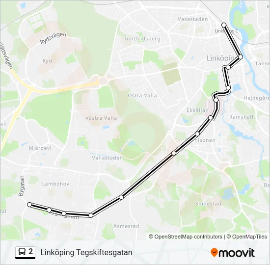 2 Bus Line Map