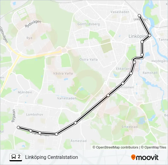 2 Bus Line Map