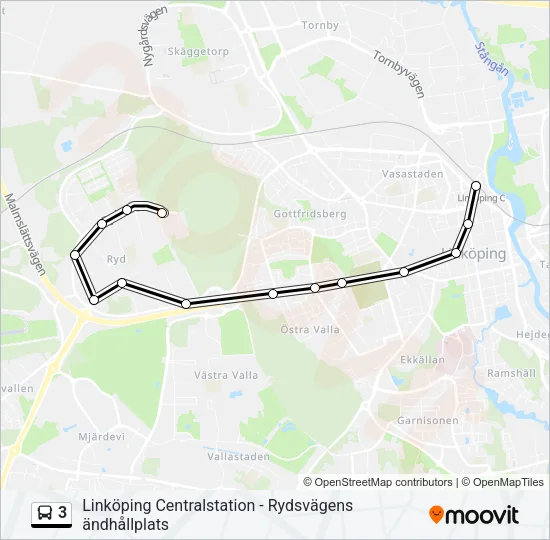 3 Bus Line Map
