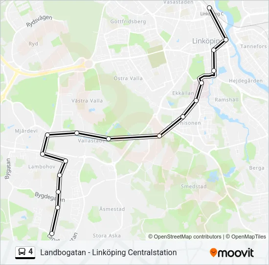 4 Bus Line Map