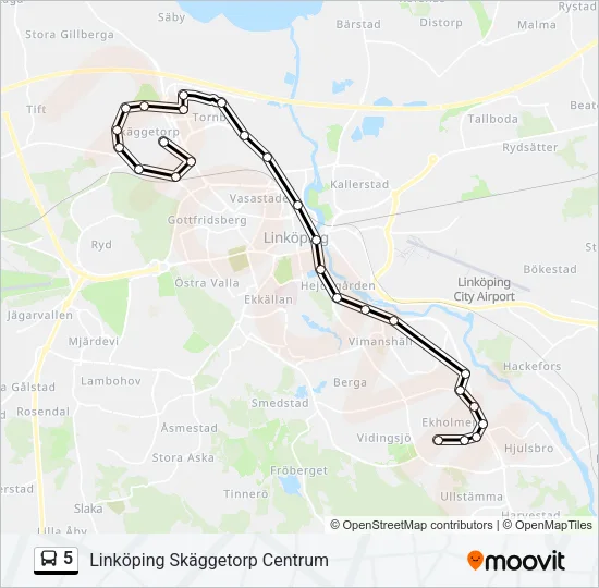 5 Bus Line Map