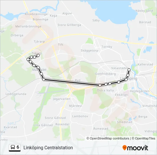 6 Bus Line Map