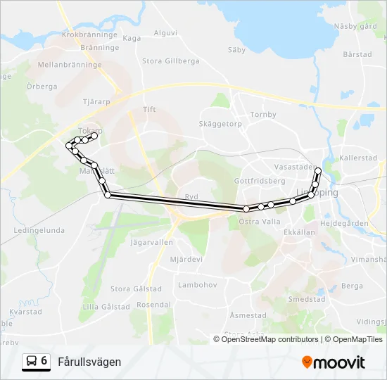 6 Bus Line Map